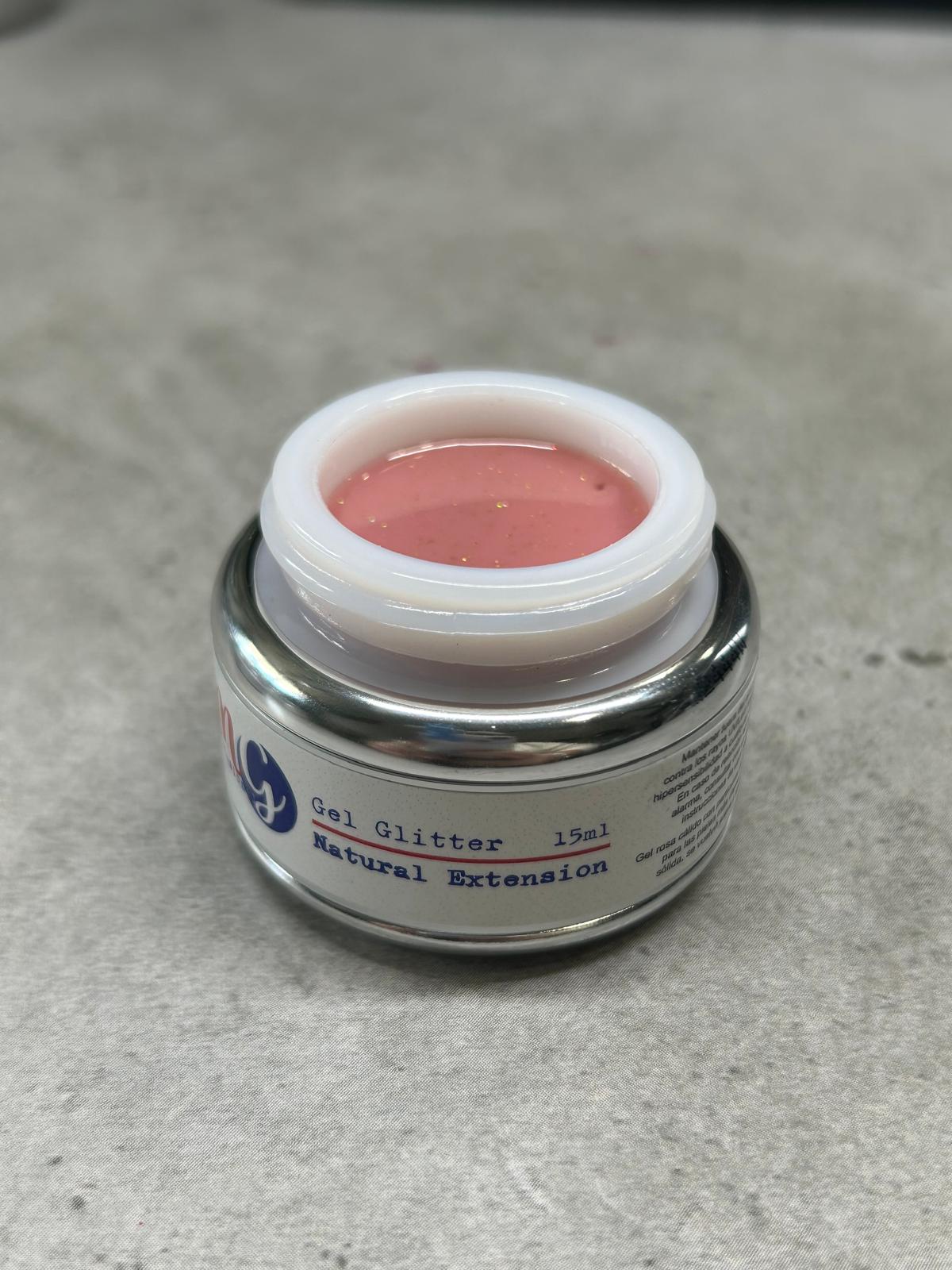 Gel Glitter Natural Extension